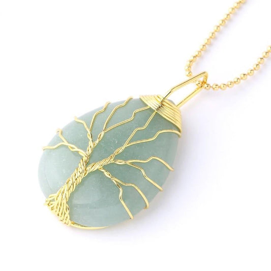 Collier Arbre de Vie Aventurine Verte