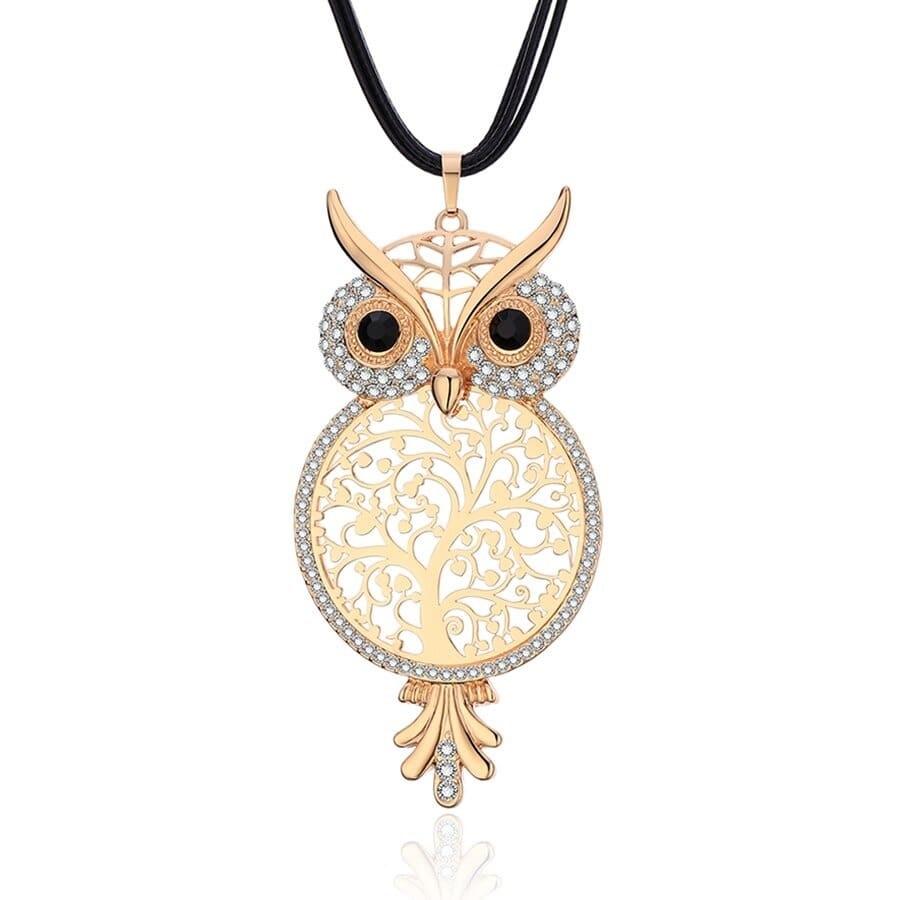 Collier Chouette Or