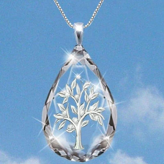 Collier arbre de vie en Forme de Goutte