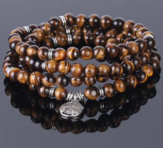 Bracelet Mala de protection Œil-de-Tigre