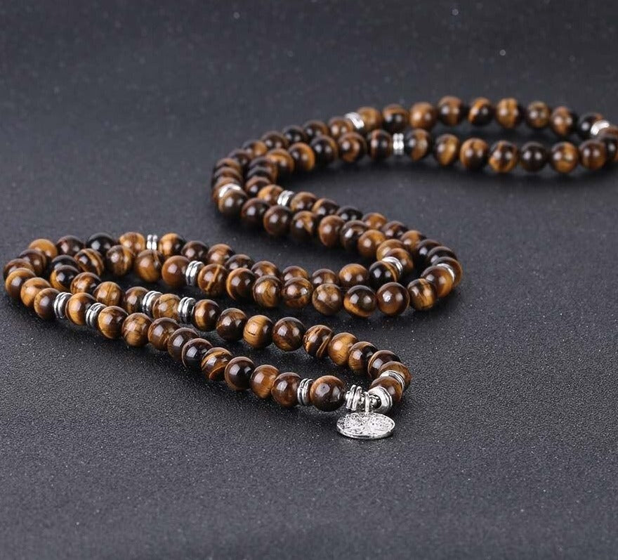 Mala de protection 108 Perles Œil-de-Tigre
