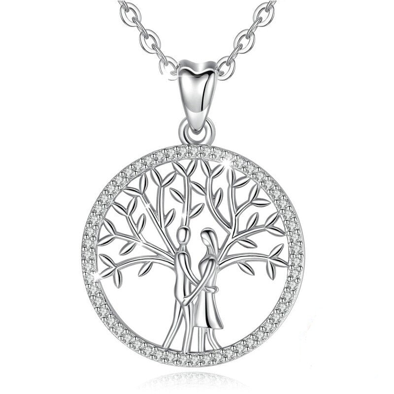 Collier Arbre de Vie Saint-Valentin en Argent Sterling 925