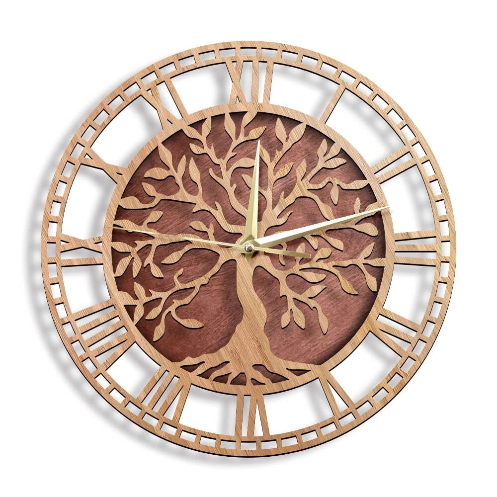 Horloge Arbre de Vie en Bois