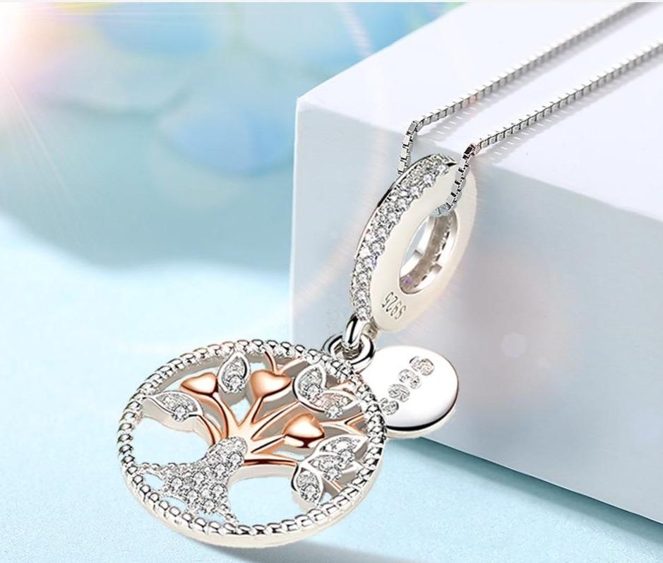 pendentif Arbre de Vie Zirconium Argent Sterling 925