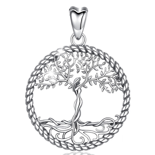 Pendentif Arbre de Vie Mère en Argent Sterling 925