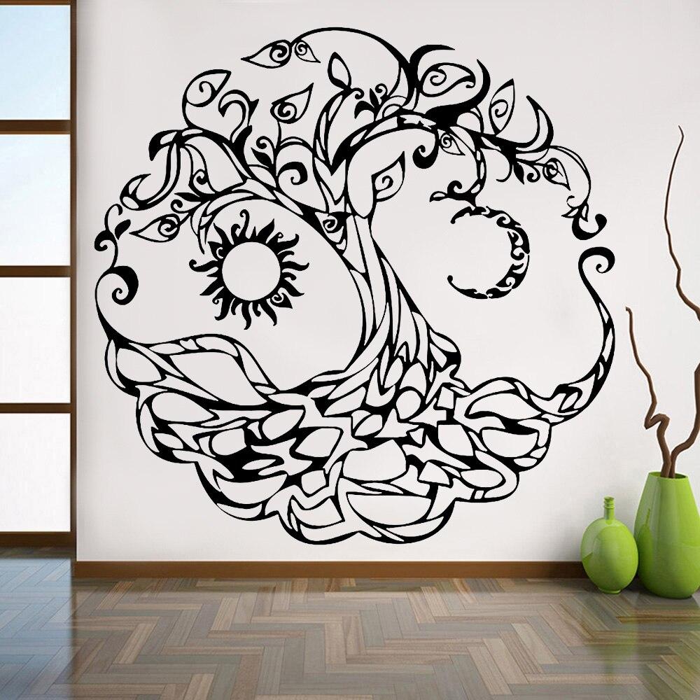 Grand Sticker Arbre de Vie Abstrait