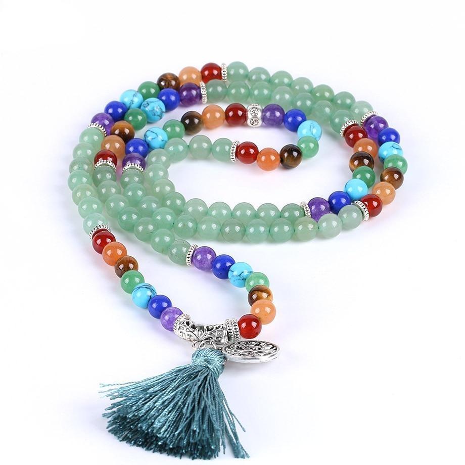Bracelet Mala 7 Chakras en Aventurine