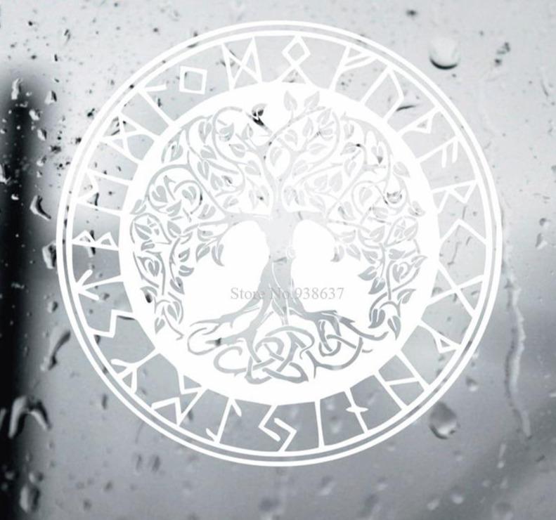 Sticker Arbre de vie celte blanc