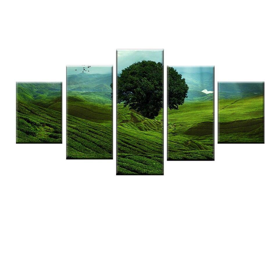 toile peinture Arbre Vert