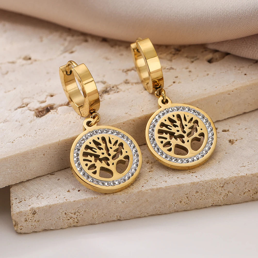 Boucles d’Oreilles Or Arbre de Vie 