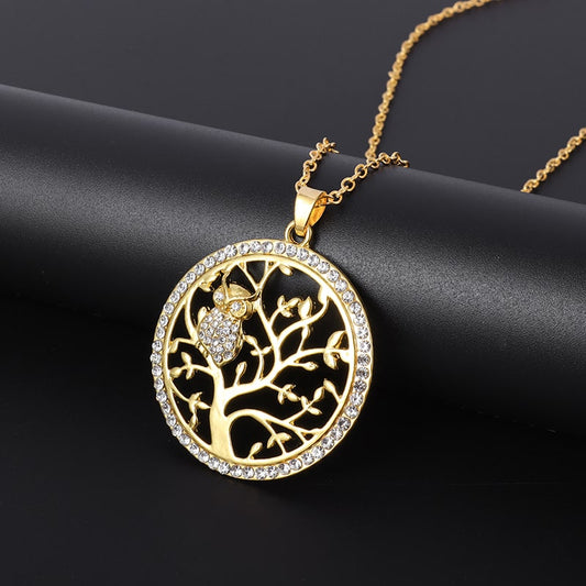 Collier Hibou Or