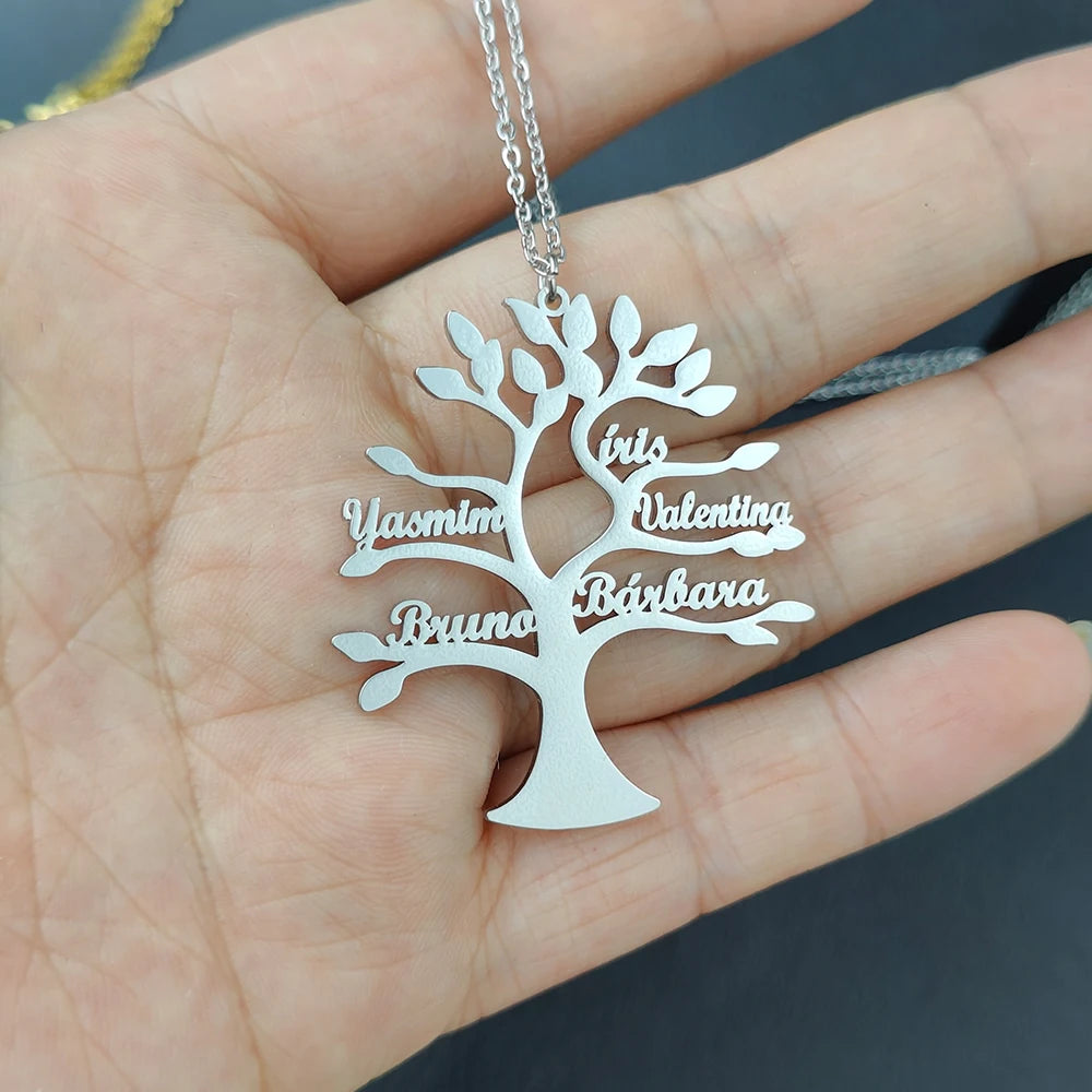 Collier Arbre de Vie Prénom argent