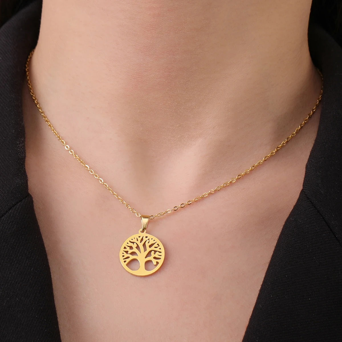 Collier Arbre de Vie Doré femme