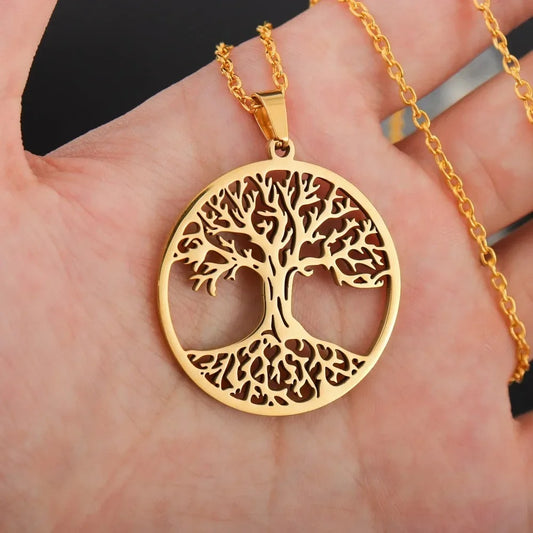 Pendentif Arbre de Vie Plaqué Or