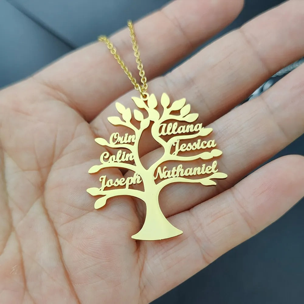 Collier Arbre de Vie Prénom Or