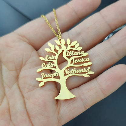 Collier Arbre de Vie Prénom Or