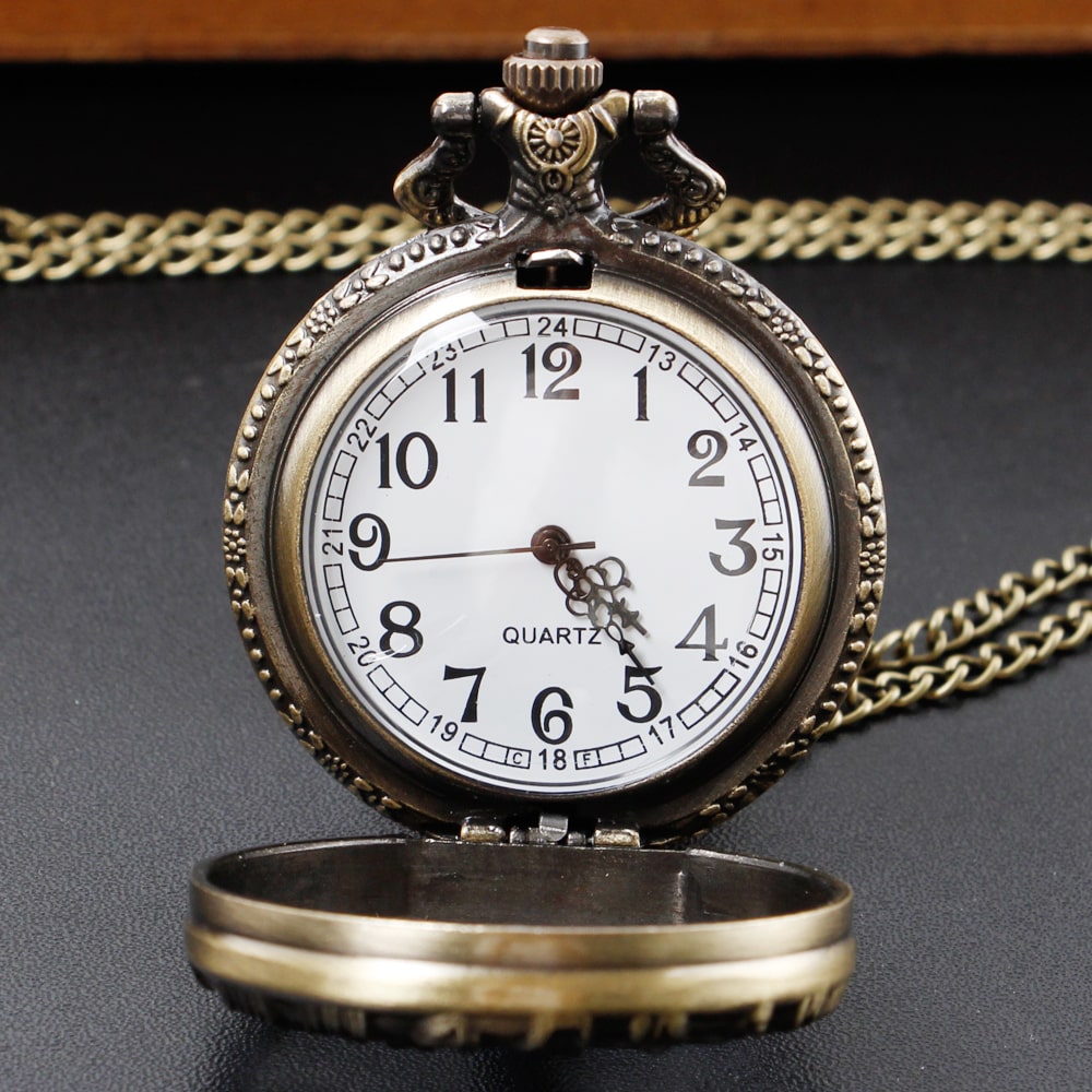 Chaîne De Montre Gousset Albert En Bronze Rétro Avec Pendentif Arbre De Vie En Cœur – Élégance Vintage Pour Costume Et Gilet