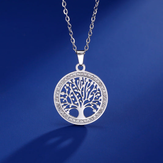 Collier Arbre de Vie Femme en Acier Inoxydable