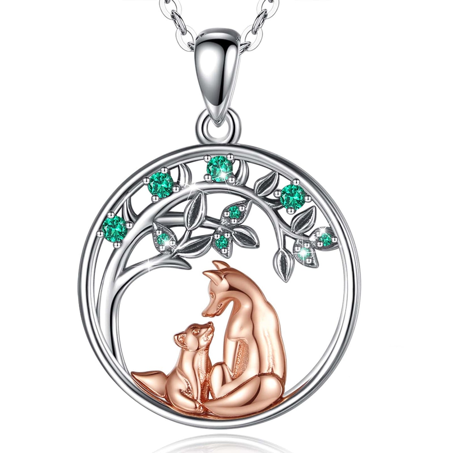 Collier Arbre de Vie Renand Or Rose en Argent Sterling 925