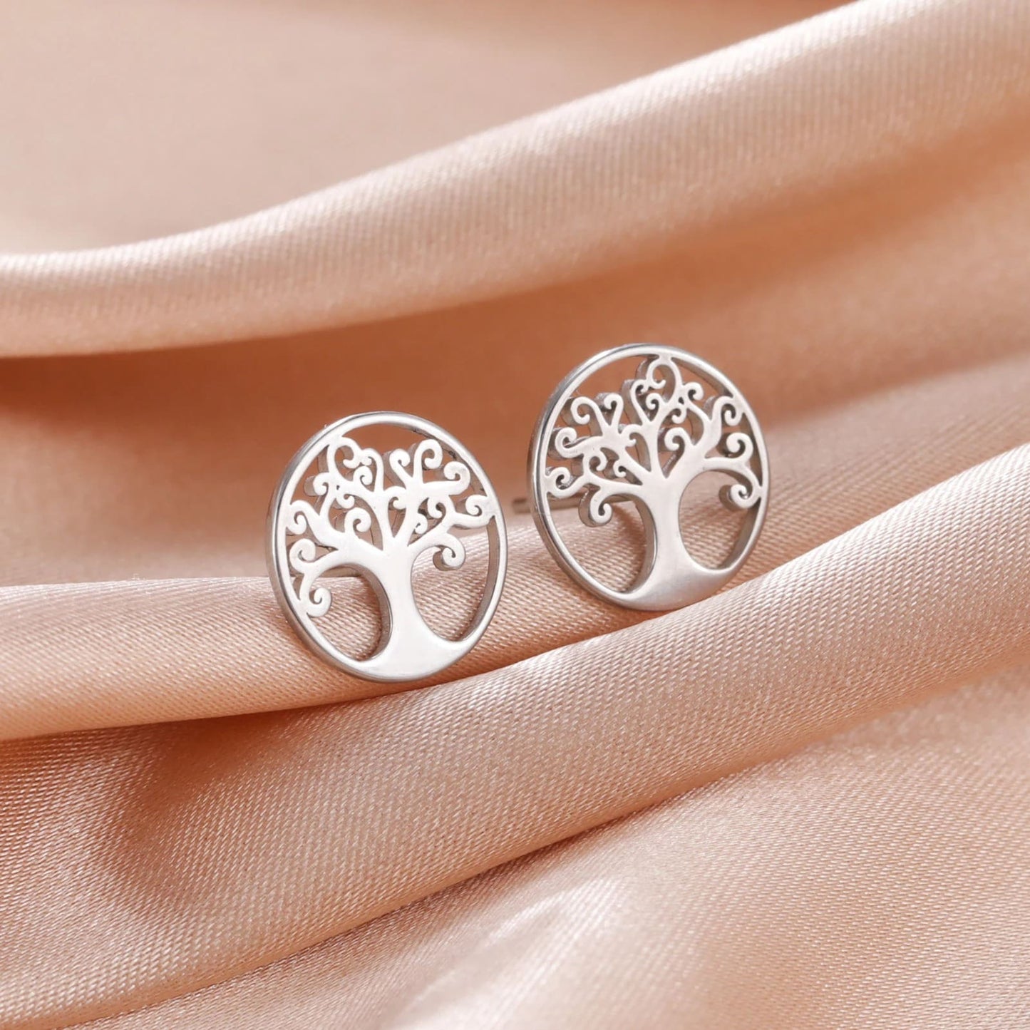 Boucles d’Oreilles Puces Arbre de Vie 