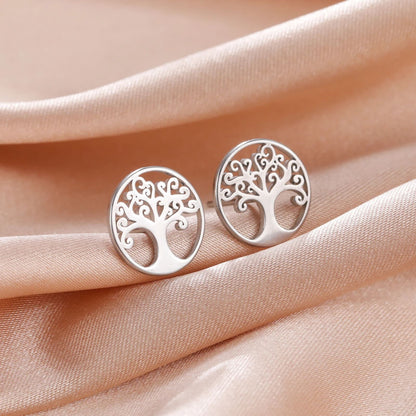 Boucles d’Oreilles Puces Arbre de Vie 