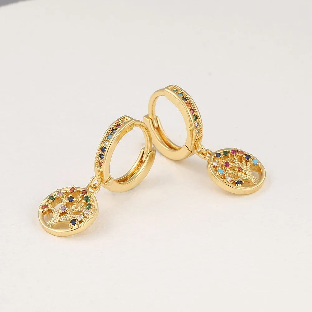 Boucles d’Oreilles or Arbre de Vie 