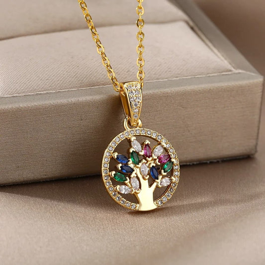 Collier Arbre de Vie Chic Oxyde De Zirconium