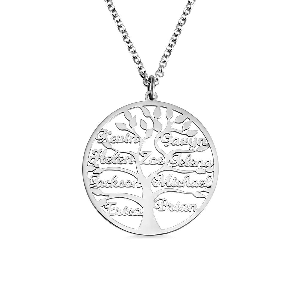 Collier Arbre de Vie Personnalisé Argent