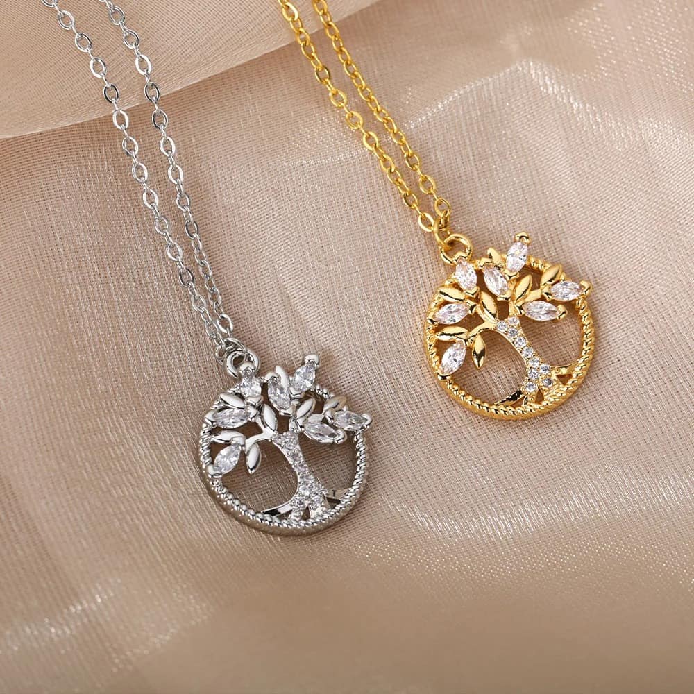 Collier Arbre de Vie Oxyde De Zirconium