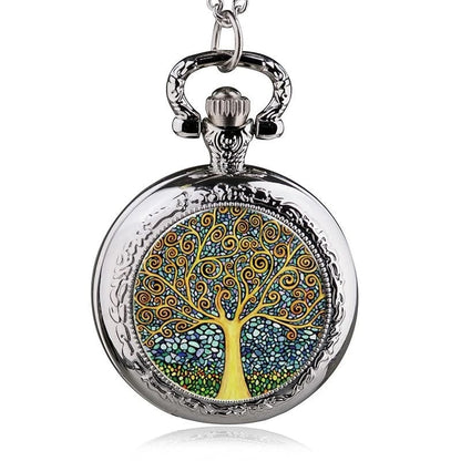 Montre à Gousset Arbre de Vie Coloré