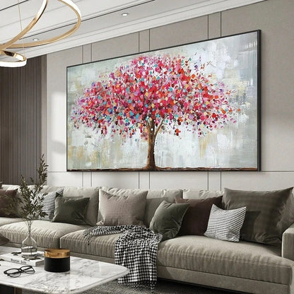 Toile Arbre  Rouge