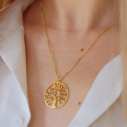 Collier Or Arbre de Vie Personnalisé
