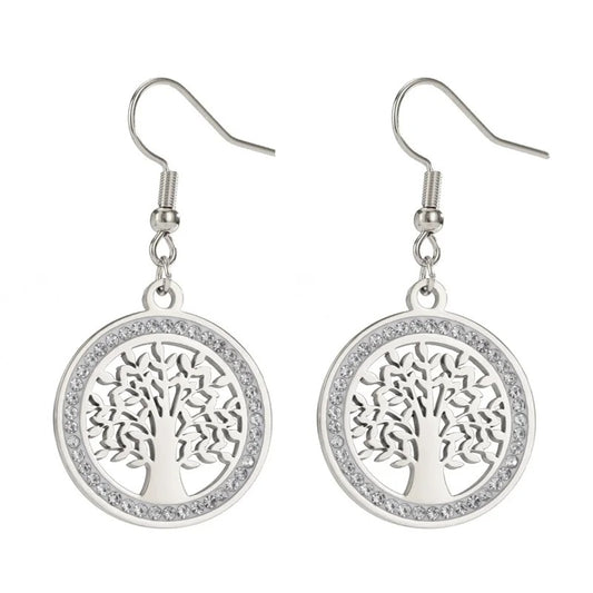 Boucles d' Oreille Arbre de Vie: mariage équilibré Boucles d' Oreille Arbre de Vie: mariage équilibré