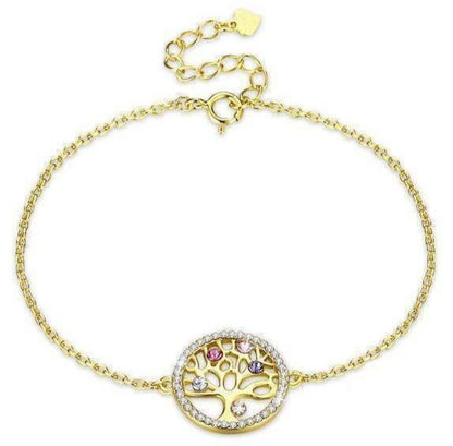 Bracelet Arbre de Vie Or Femme Argent Sterling 925