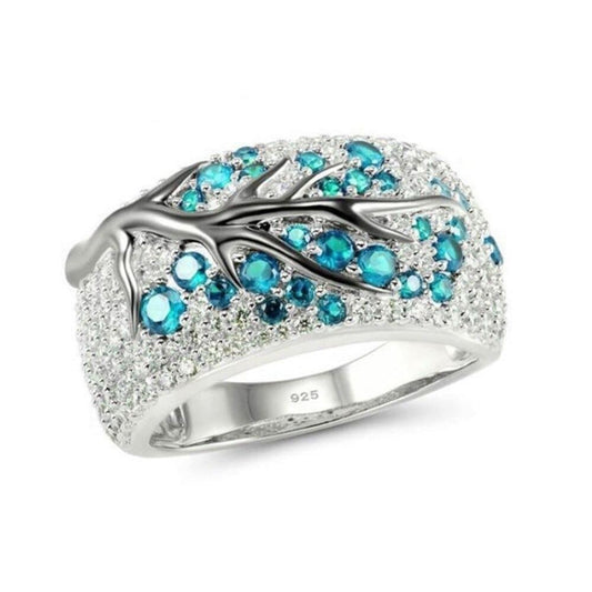 Anneau Arbre de Vie Turquoise