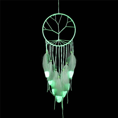Attrape-Rêve Arbre de Vie Vert Fluorescent