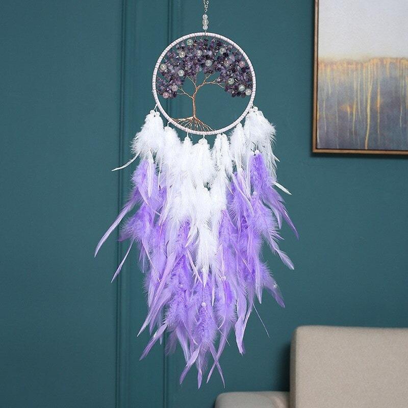 Attrape-Rêve Violet Arbre de Vie 