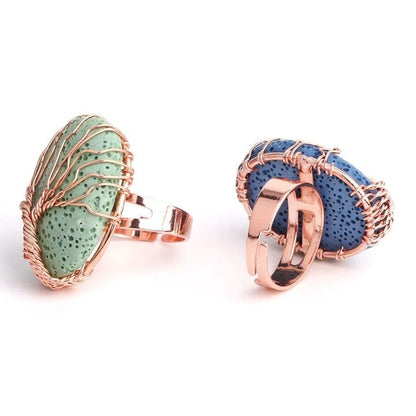 Bague Arbre de Vie Cuivre Vert