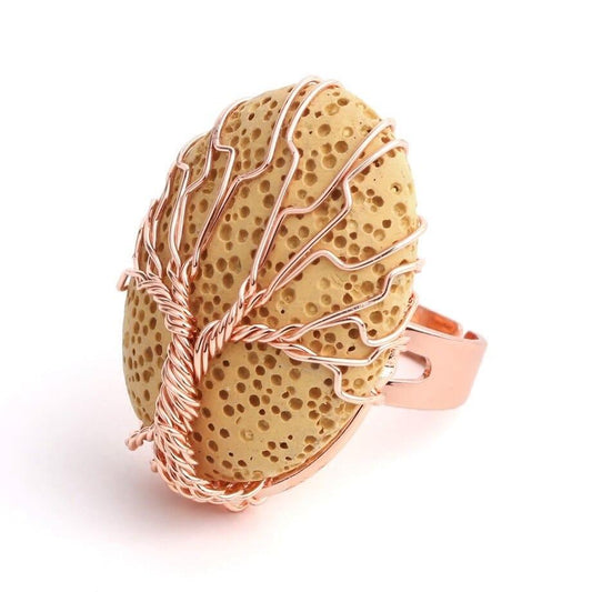 Bague Arbre de Vie Jaune en cuivre