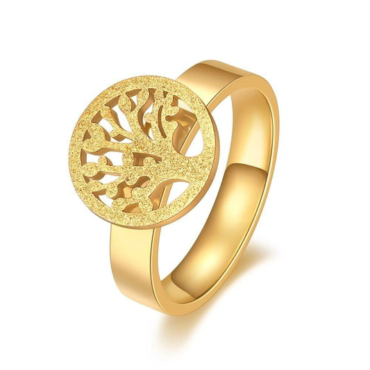 Bague Arbre de Vie Plaqué Or