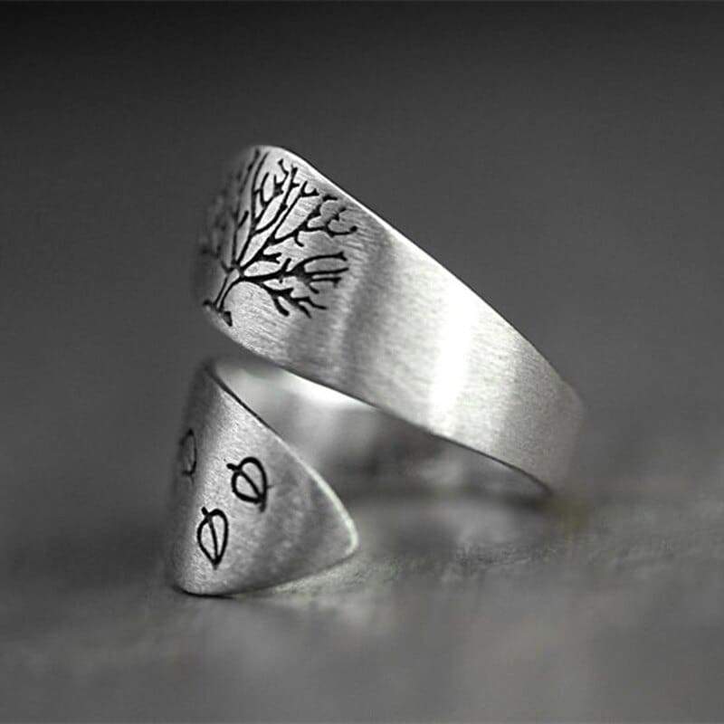 Bague arbre de vie ajouré argent rhodié 925 ‰ SO OR Bague arbre de vie ajouré argent rhodié 925 ‰ SO OR