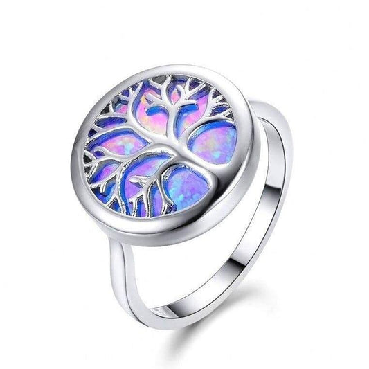 Bague Opale Bleue
