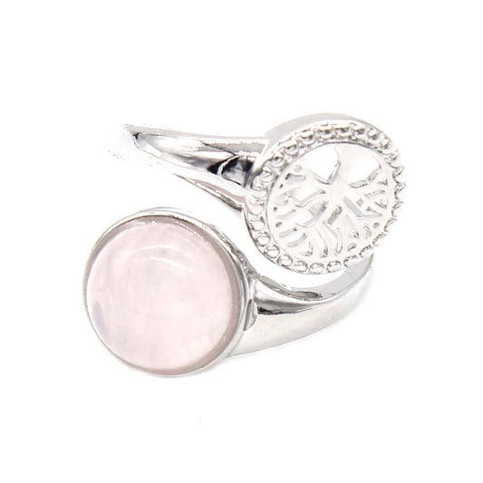 Bague Arbre de Vie Quartz Rose
