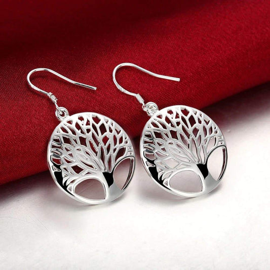 Boucles d’Oreilles Arbre de Vie Pendantes femme