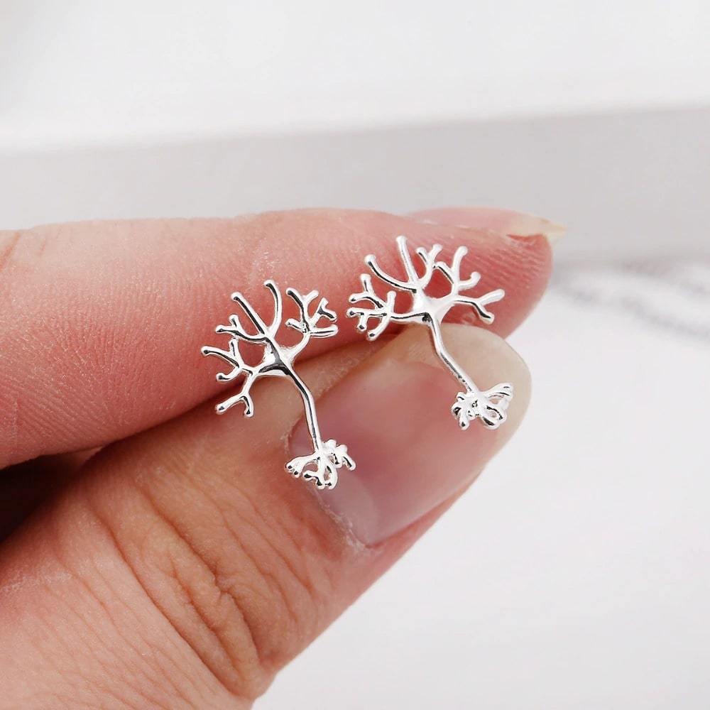 Boucles d’Oreilles Arbre de Vie couleur argenté