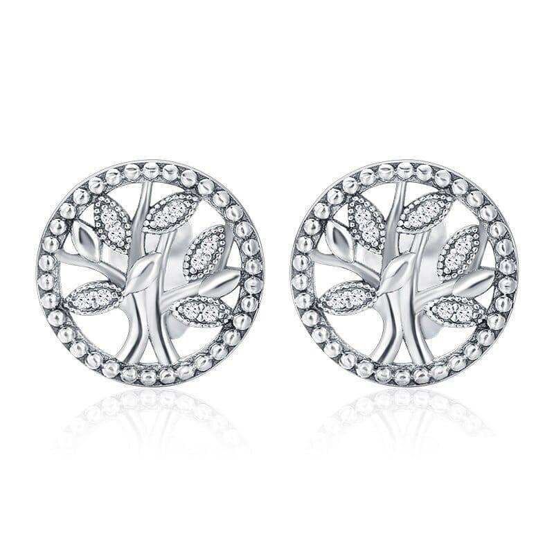 Boucles d’Oreilles Arbre de Vie Diamant