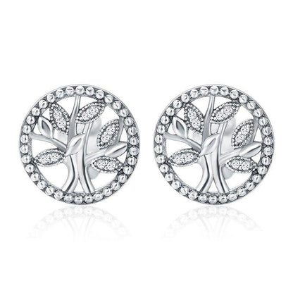 Boucles d’Oreilles Arbre de Vie Diamant