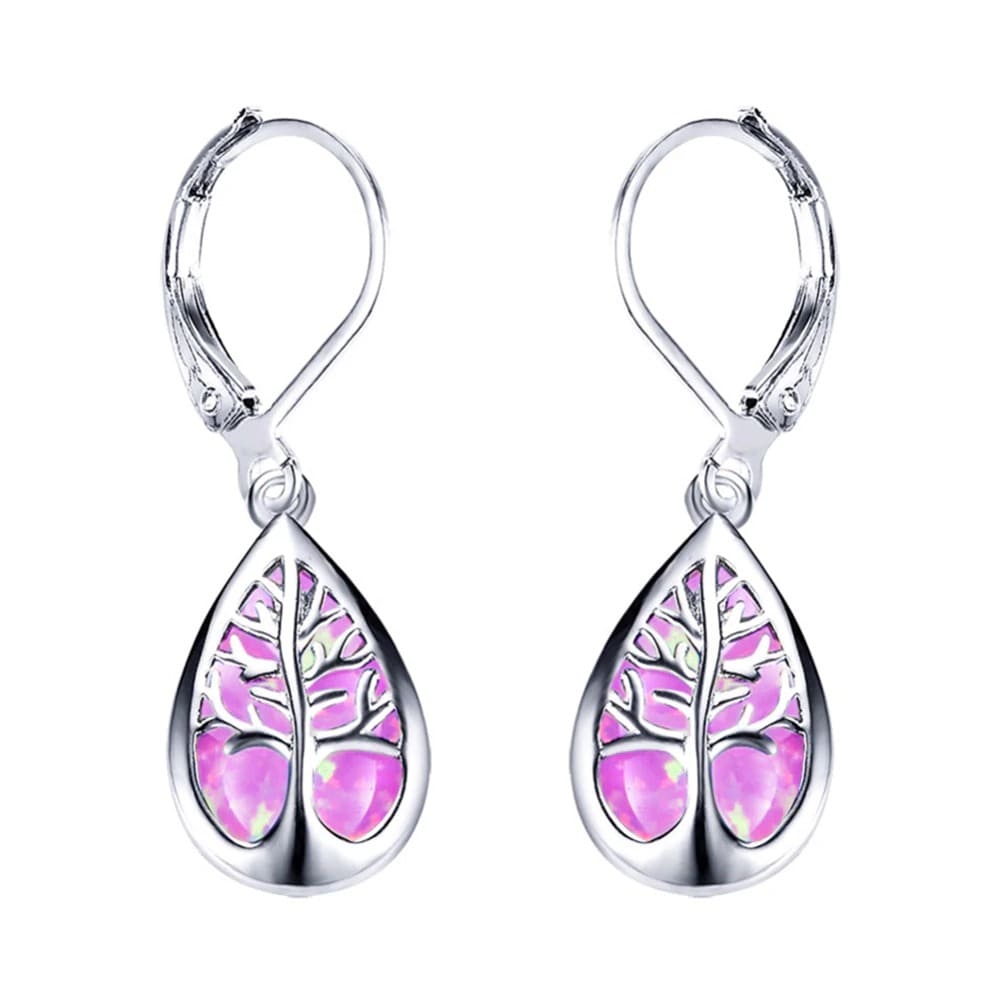 Boucles d’Oreilles Opale Violet