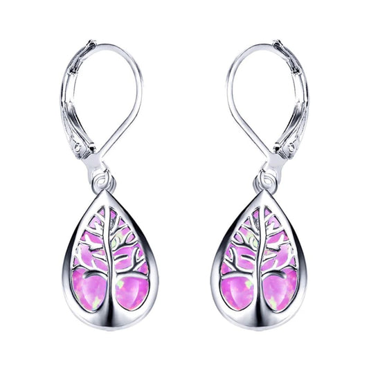 Boucles d’Oreilles Opale Violet