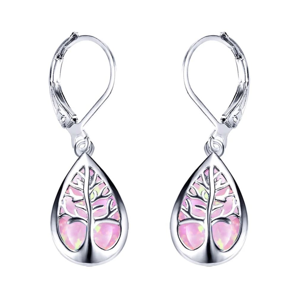 Boucles d’Oreilles Opale Rose